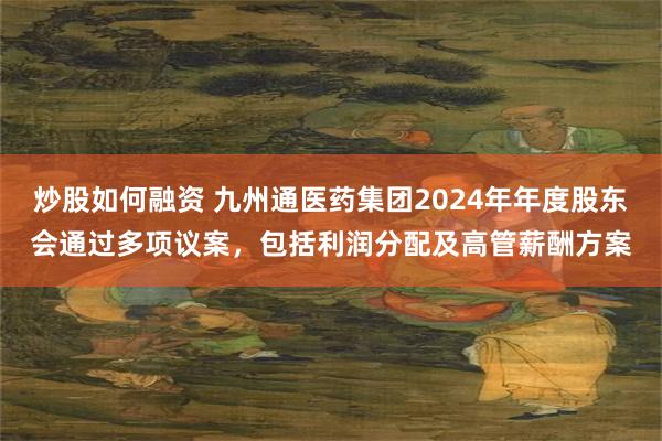炒股如何融资 九州通医药集团2024年年度股东会通过多项议案，包括利润分配及高管薪酬方案