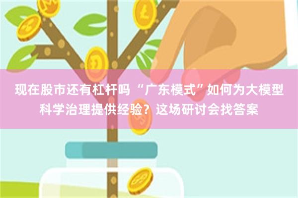 现在股市还有杠杆吗 “广东模式”如何为大模型科学治理提供经验？这场研讨会找答案