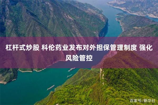 杠杆式炒股 科伦药业发布对外担保管理制度 强化风险管控