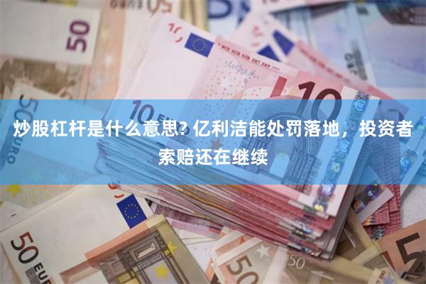 炒股杠杆是什么意思? 亿利洁能处罚落地，投资者索赔还在继续