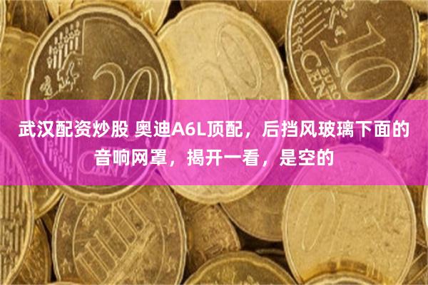 武汉配资炒股 奥迪A6L顶配，后挡风玻璃下面的音响网罩，揭开一看，是空的