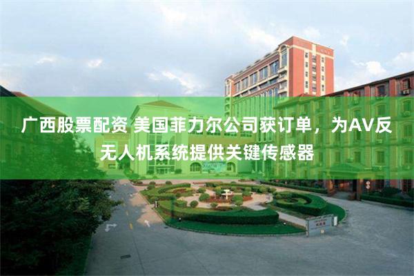 广西股票配资 美国菲力尔公司获订单，为AV反无人机系统提供关键传感器