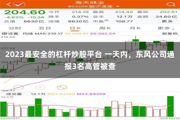2023最安全的杠杆炒股平台 一天内，东风公司通报3名高管被查