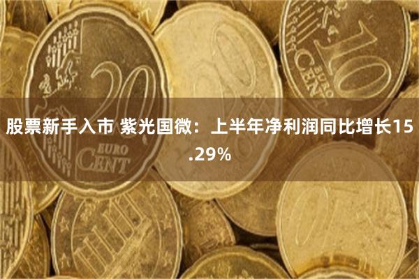 股票新手入市 紫光国微:上半年净利润同比增长15.29%